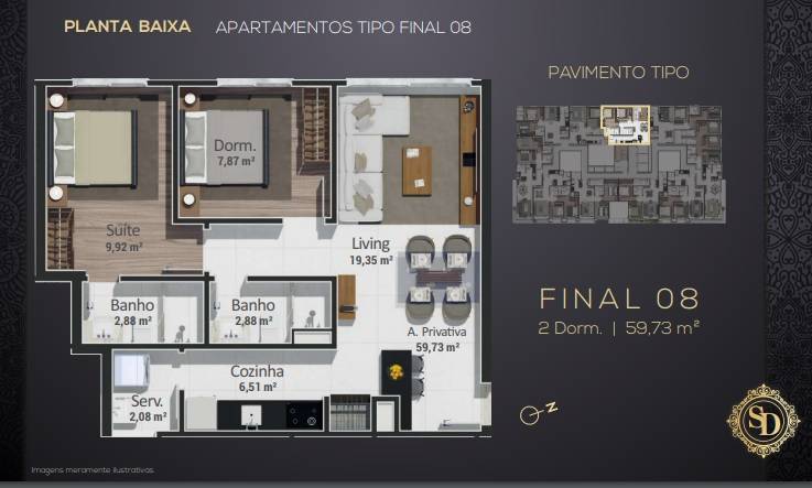 Apartamento 2 dormitórios em Capão da Canoa | Ref.: 3878